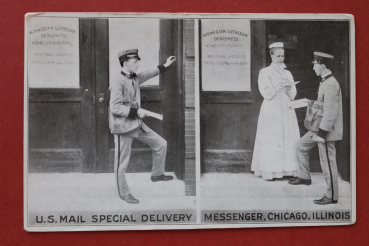 Ansichtskarte AK Chicago IL Illinois 1920-1940 US Mail Special Delivery Postbote Post Ortsansicht USA Amerika Vereinigte Staaten